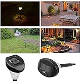 Fuloon　LEDソーラーガーデンライト　電気代不要、設置簡単　ガーデンランプ 外灯 街灯 照明 防犯 庭園灯 自動点灯 太陽光充電 (ブラック)