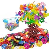 AGARE Brain Flakes 500 Piece Set Snowflakes Connect Interlocking Plastic Disc / A Creative and Educa