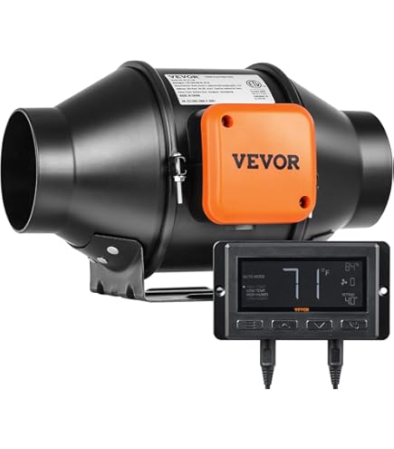 Amazon.co.jp: VEVOR インラインダクトファン 4インチ 205 CFM 静音 EC