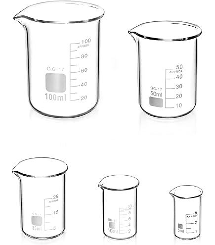 4-Piece Borosilicate Glass Funnel Set - 40mm To 100mm Lab Funnels For Science & Kitchen Use