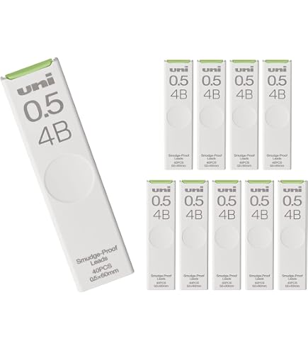 Amazon.co.jp: 三菱鉛筆 ユニ シャープ替芯 0.5mm 4B ULS05404B