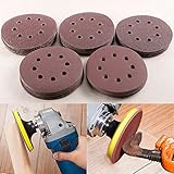 ディスクサンドペーパー　サンドペーパー 8穴あき サンダー用 サンディングディスク 100枚入り　125mm 40#、60#、80#、120#、240# 丸型