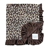 マイブランキー / Brown Leopard Luxe Latte W/Satin Back W/Ruffle アニマル プリント ブランケット ギフト myblankee マイ ブランキー ベビー