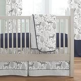 Carousel Designs Navy and Gray Woodland 3-Piece Crib Bedding Set by Carousel Designs