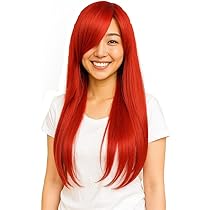 Amazon.co.jp: [Schicksal.]ウィッグ コスプレウィッグ 赤髪