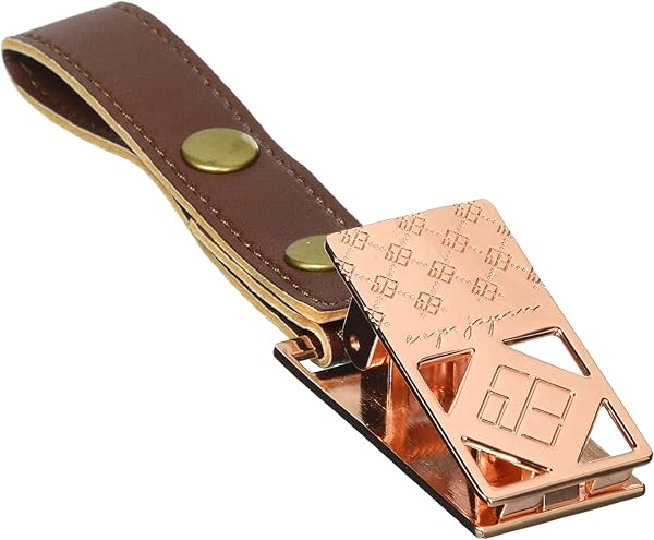 e.x.p.japon E-scp03pg Shoe Clip, PKG-Synthetic Leather, Brown, Metal Shoe Pinch for Strollers, Multi Clip, Pack of 1 - 1