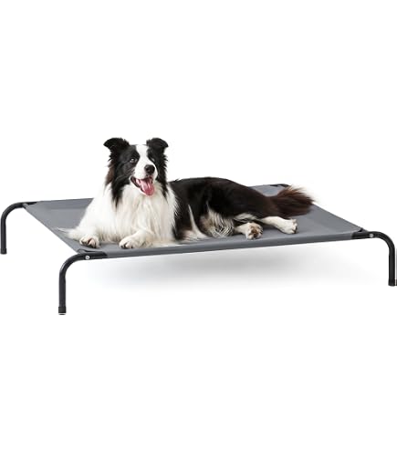 Amazon | Coolaroo Elevatedペットベッド交換用カバーLargeグレー