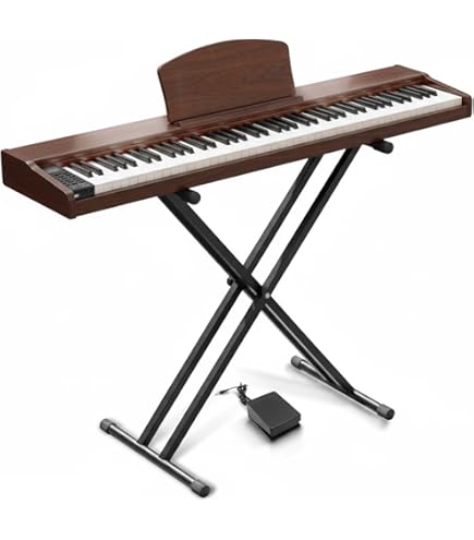 Amazon.co.jp: CEULA 電子ピアノ 88鍵盤 白 スタンド付き キーボード