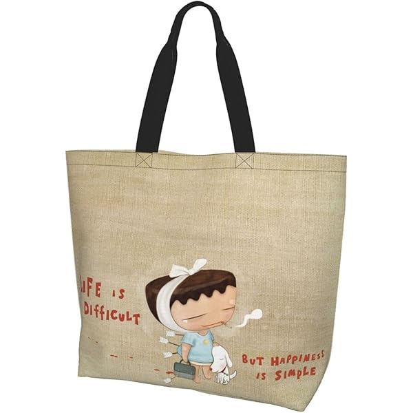 Amazon | [MINIER] ならよしとも 奈良美智 エコバッグ レディース