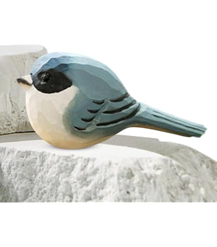 Amazon.co.jp: 縁起物 天然木 カルガモ 鳥 木彫り置物 カモ 鴨 小鴨