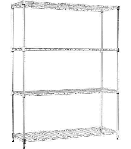 Amazon｜スチールラック メタルラック 幅120cm 5段 ホワイト 幅約120