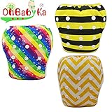 OHBABYKA遊びパンツ 0-3歳 べビー 赤ちゃん用 ボタンでサイズ調整可能 防水外層 ポリエステルメッシュ内層 オムツカバー スイミング教室 公園 海水浴 温泉旅行 水着 スイムウェア 女の子 