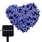 ELlight Blue Fairy Light Solar Powered String light 12m 39ft 100LED Fairy D?cor Lighting Xmas Tree P