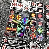 バイオハザード ステッカーシール 反射素材 防水 車ステッカー アンブレラ社 反射 カッティングステッカー 漫画 アニメ 車アクセサリー 自転車 汎用 車ステッカー 車ドア 窓 壁シール 装飾 デカール シール (80+103)