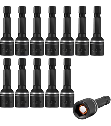 Douille Magnétique Impact 8mm X 1/4" Faithfull FAISBMNUT8I - Pour Vis Auto-Perçeuses, Acier Haute Qualité