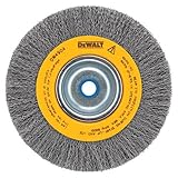 DEWALT DW4906 8-Inch Crimped Bench Wire Wheel, 5/8 Arbor, Medium Face, .014-Inch Wire