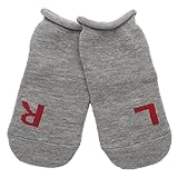 Left and Right Socks LRベビーソックス(ヘザーグレー・ M 13cm - 15cm )ノックノック 靴下 日本製