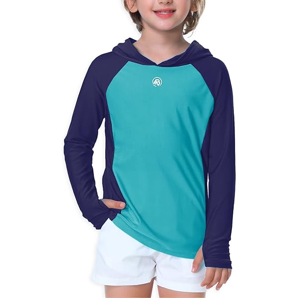 Boys Grils Long Sleeve Sun Shirts UPF50+ Hoodie Martinique
