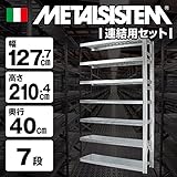 METALSISTEM　メタルシステム7段　連結セット（奥行40cm）　W1277xH2104