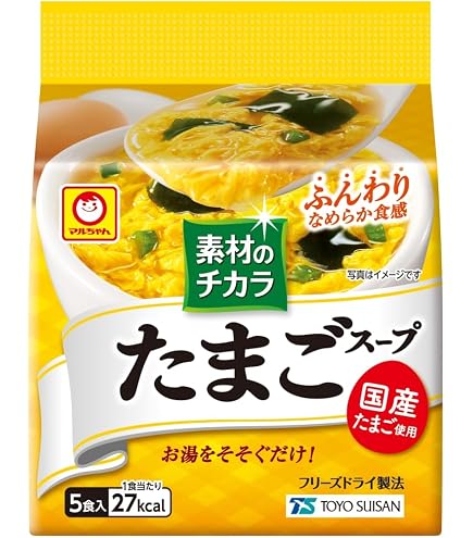 Amazon | マルちゃん 素材のチカラ たまごスープ ( 5食パック×6個 計30