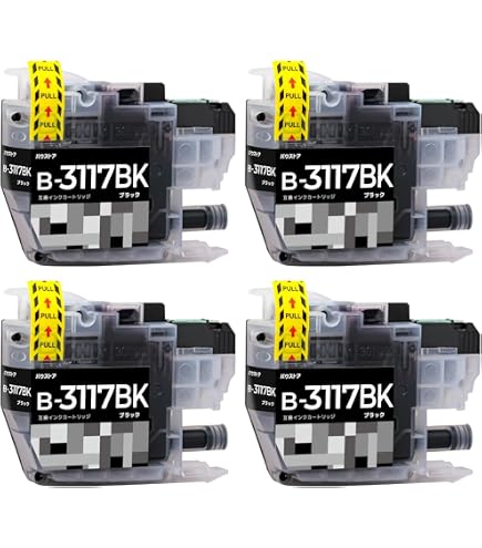 Amazon.co.jp: LC3117-4PK 互換インクカートリッジ LC3119 LC3117 4色
