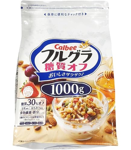 Amazon.co.jp: カルビー フルグラ 糖質オフ 1000g (2袋) : 食品・飲料