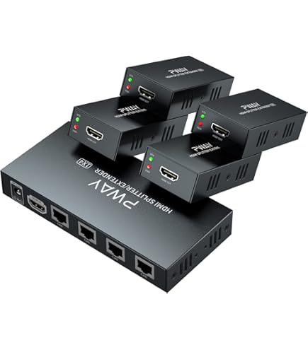 Amazon | POC HDMIエクステンダー LAN 3D分配器 4出力 遅延なし60m安定