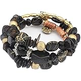 Lullabb Bohemian Mix Bead Multi Layer Versatile Statement Bracelets Bangles Sparkly Crystal