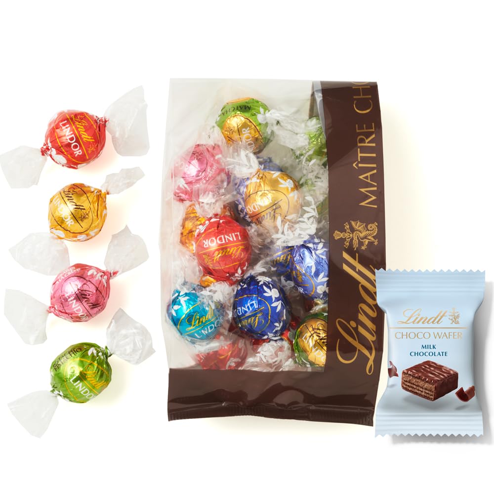 【Lindt公式】リンツ Lindt チョコレート リンドール 11種類アソート 敬老の日 ギフト 定番フレーバー 17個 | リンツ チョコウェイファー1個 個包装 リーフレット付