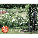 アイアンフェンス：フィーユ60／2枚セット[幅約59cm、地上部高さ162cm ガーデンフェンス] ノーブランド品