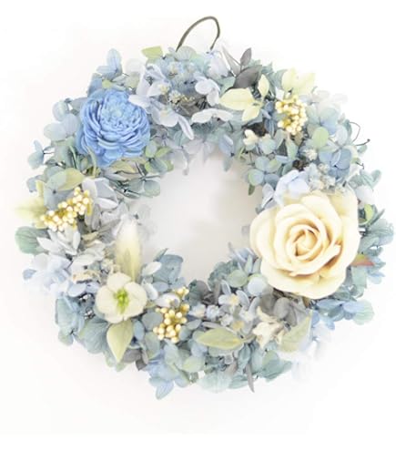 リース#279 French vintage フレンチリース ブルー