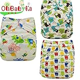 Ohbabyka3点セット フリーサイズ おむつカバー サイズ調整可 布おむつカバー 布オムツカバー 男の子用 ベビー服 赤ちゃん キッズ 服 ベビー 女の子 70 80 90 可愛いおむつカバーでH