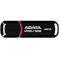 ADATA USBメモリ 32GB USB3.0 キャップ付 ブラック AUV150-32G-RBK
