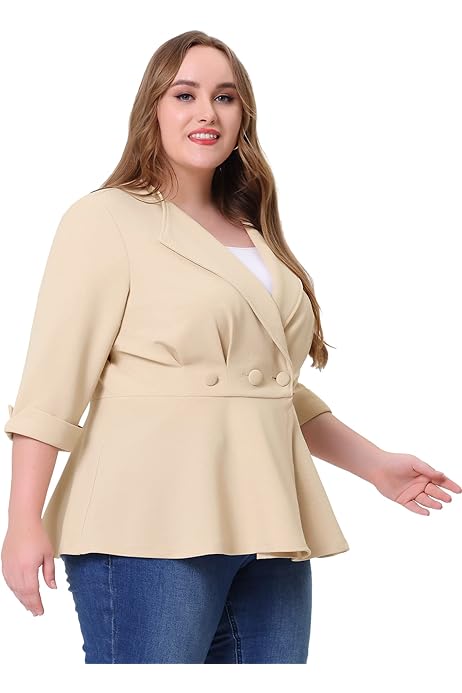 plus peplum blazer