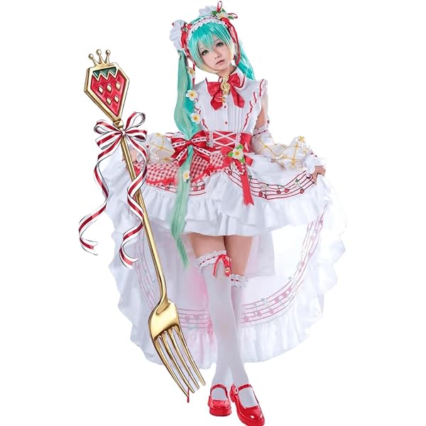 Amazon.co.jp: 初音ミク コスプレ衣装 ウィッグ付き MIKU 16周年