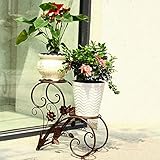 ZYN フラワーラックヨーロッパ屋内敷地多層リビングルームバルコニープラントスタンド (色 : Vintage copper, サイズ さいず : L43CM*W24CM*H42CM)