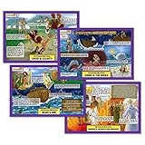 Old Testament Bible Stories Children's Double Sided Placemats Set of 4 by Dicksons Gifts [並行輸入品]