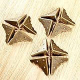 20個入りセット 装飾金具 アンティーク ボックスコーナープロテクター　装飾 家具 ジュエリーボックスのハードウェアメタルコーナー 32mm