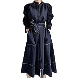 [Ｓｅｍｏ１ｍｕｓ] ワンピース レディース シャツワンピース ドレス トレンチコート チュニック ロング 長袖 秋冬 2way カジュアル きれいめ