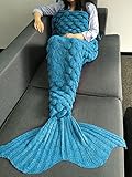 Handmade Mermaid Tail Blanket Crochet T-tviva All Seasons Warm Knitted Bed ... [並行輸入品]