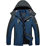 BIYLACLESEN Men's Winter Coats Fleece Lined Ski Jacket Warm Windbreaker Parka