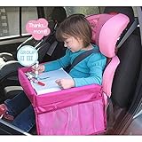 YUMSUM 赤ちゃん ベビーカー 給餌ダ 車内 チャイルドシート 子供 用 トレイテーブル 防水 折りたたみ お絵かき台 食事台 お遊び台 渋滞 長時間ドライブのお供 サイドメッシュポケット (ピン
