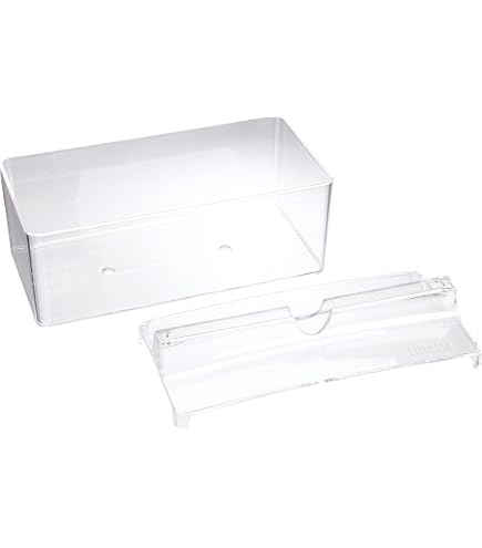 Yamazaki Tower Tissue Case - Papierhandtuchbox Mit Deckel Als Tablett, Schwarz, Ca. 10,4x5,3x9,9 Cm