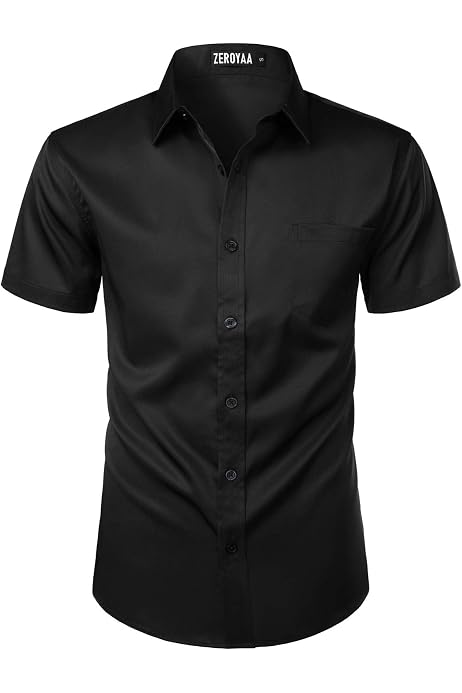 Joey CV Mens Short Sleeve Dress Shirts 