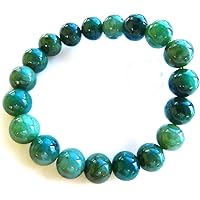 大玉。天然石 希少色 翡翠ブレスレット 日高翡翠大玉