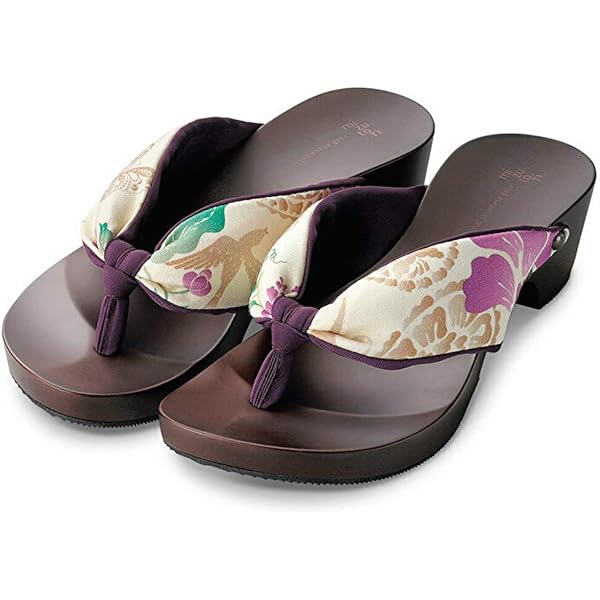 Amazon | [ミズトリ] 下駄「シフォンカーフ」(KCL-05) レディース 和柄