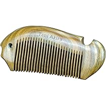 木製 花と魚彫刻 ヘアコーム*6 木製 花と魚彫刻 ヘアコーム*6