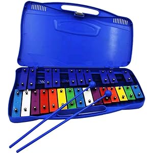 Seika 鉄琴 カラフル 25音 ミュージカル教材 2マレット付き オルフ楽器 (blue)