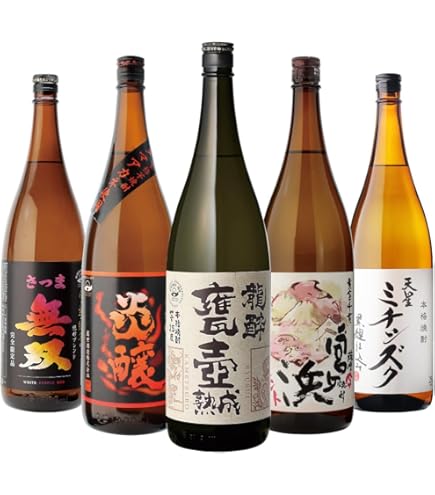 Amazon.co.jp: 元祖プレミアム焼酎 伊佐美入り 芋焼酎 5本 飲み比べ