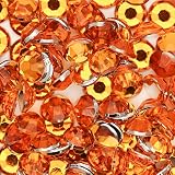 アクリル ラインストーン ラウンド 大容量セット (3mm オレンジ) 推し活 デコ うちわ ハンドメイド ネイルパーツ レジン デコ電
